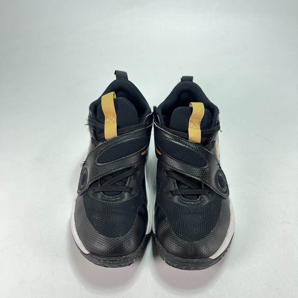 Nike Team Hustle D 11 Black Gold White Basketball Shoes DV8994-004 Youth Size 2Y - Picture 2 of 9